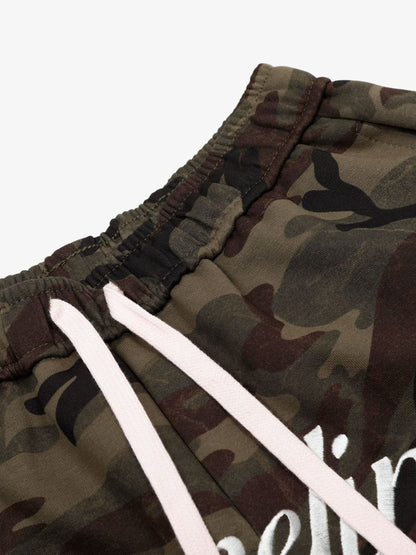 Camouflage Embroidered Casual Shorts 