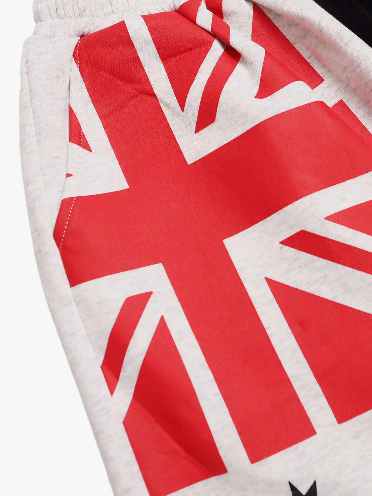 Camo Flag Graphic Patchwork Wide-Leg Sweatpants