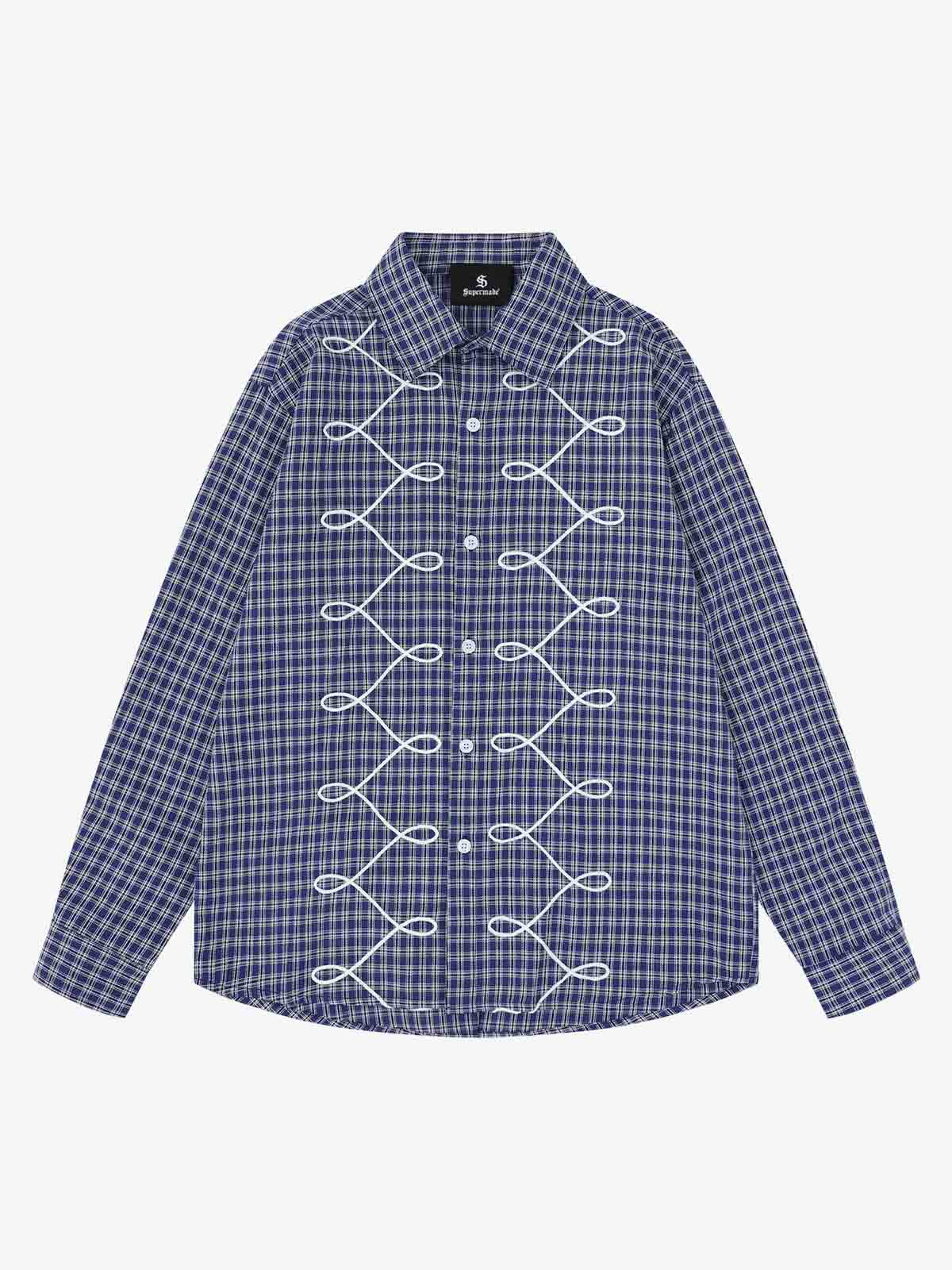 Street Retro Print Long-Sleeve Shirt
