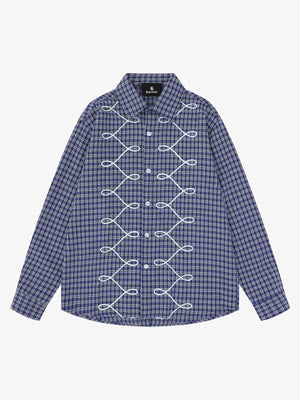 Street Retro Print Long-Sleeve Shirt