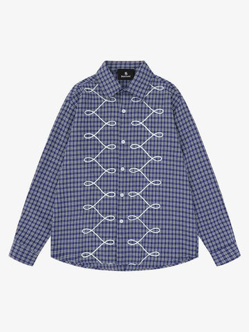Street Retro Print Long-Sleeve Shirt