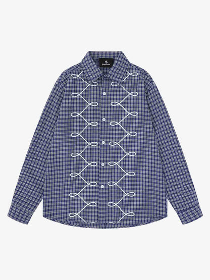 Street Retro Print Long-Sleeve Shirt