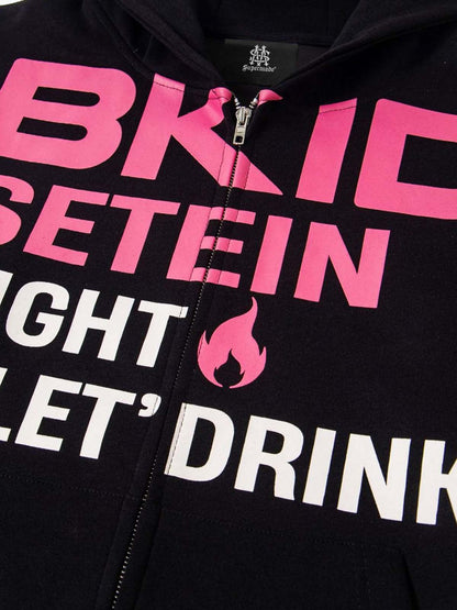 Stylish Hooded Sweatshirt with Bold Graphic Print for Night Out Adventures 