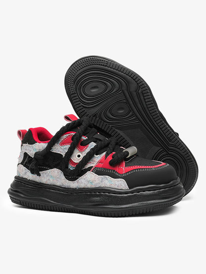 7CM Height-Enhancing Sneakers with Fluid Lines and Granular Outsole 