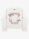 Fangs Graphic Waffle Boxy Long Sleeve Top