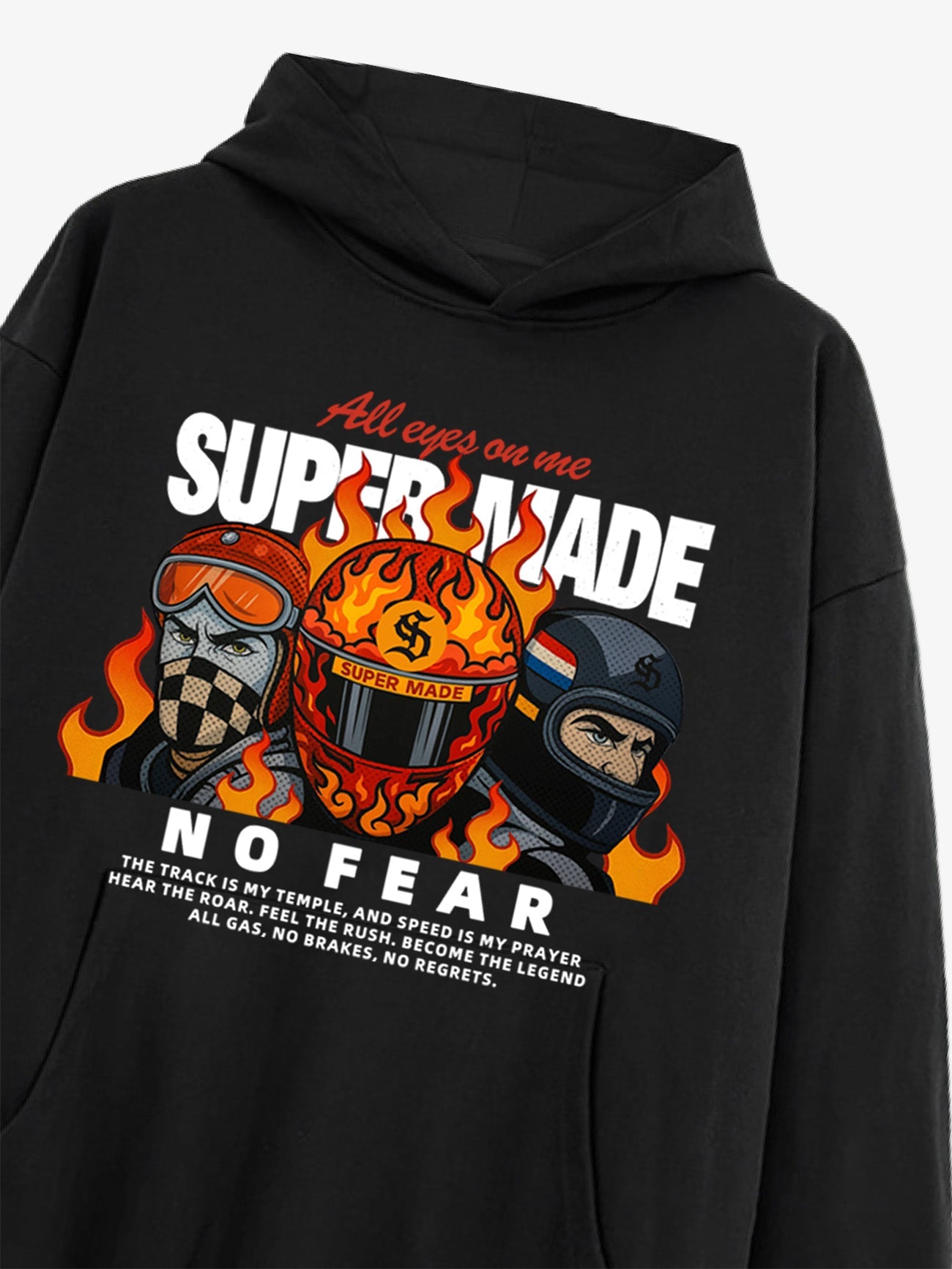 Supermade Cyber Hot-blooded Motorcycle Hooded Sweatshirt 