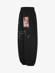Floral Graffiti Graphic Sweatpants