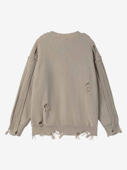 Vintage Ripped Patchwork Shabby Sweater 