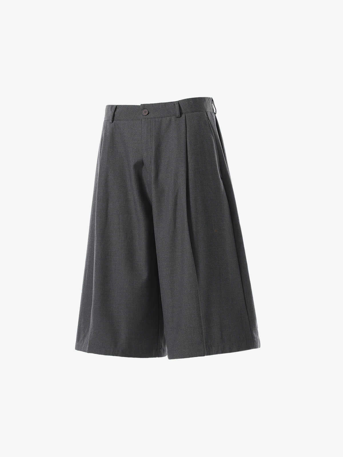 Tailored Wide-Leg Woven Pleated Shorts 