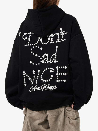 Street Hip-Hop Foam Print Hoodie 