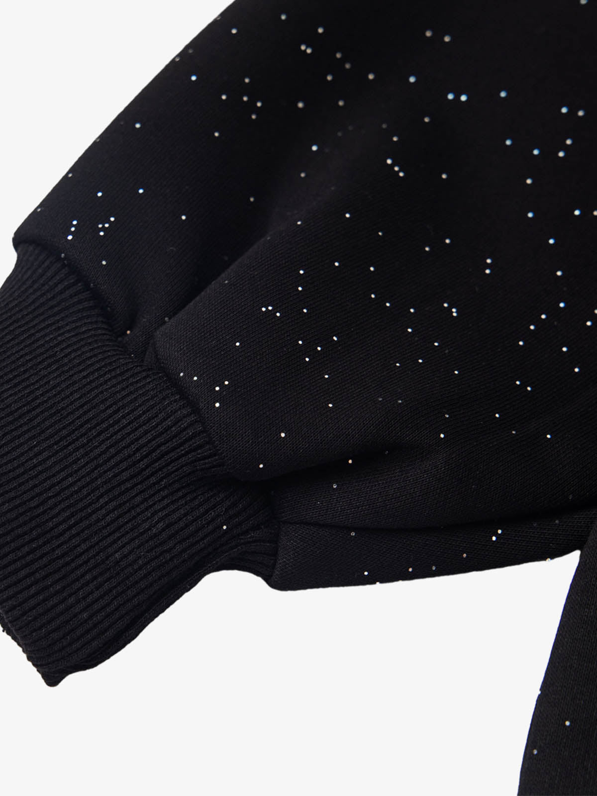 Sparkling Night Sky Design Black Knitwear for Festive Occasions 