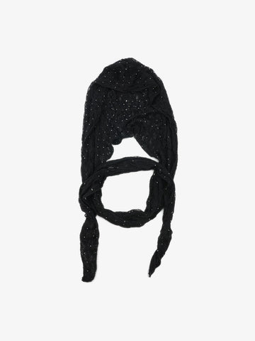 Vintage Lace Hollow Crochet Long Strap Headscarf Hat 