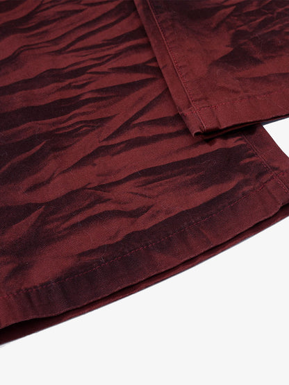 Stylish Maroon Tiger Stripe Flare Jeans for Women - Perfect for Casual and Fashionable Looks 