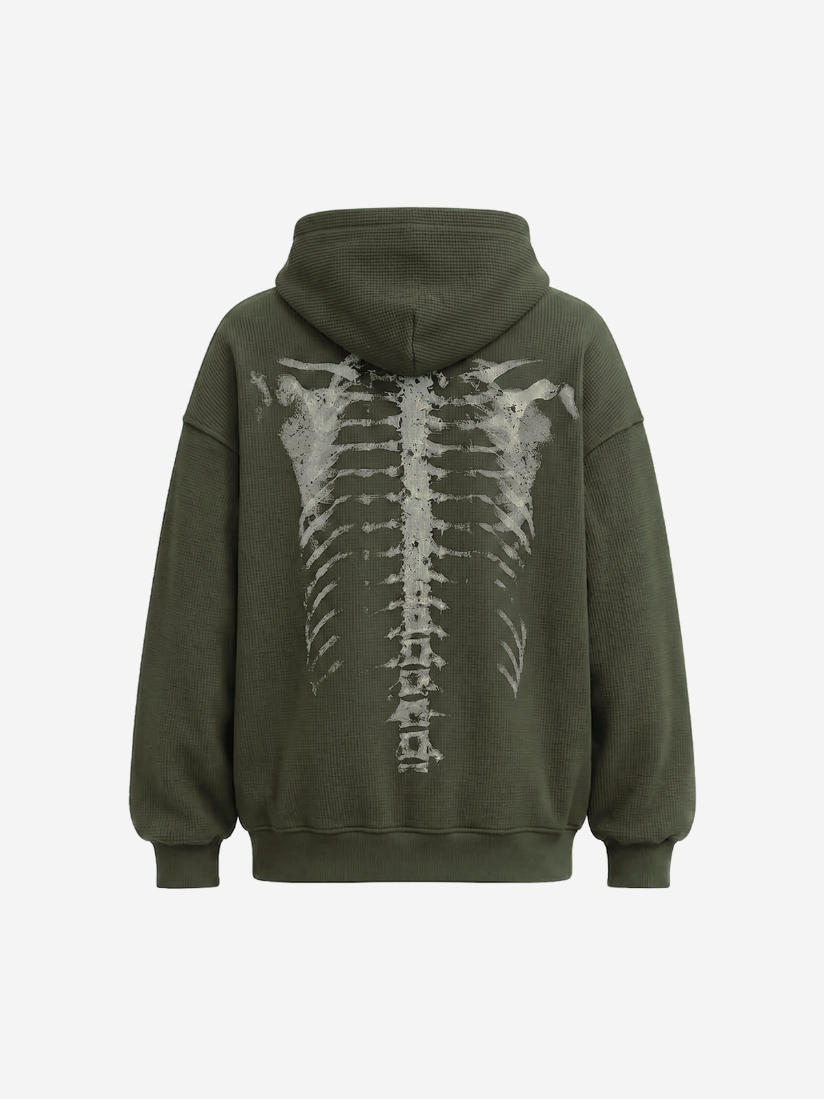 Skeleton Bone Graphic Distressed Hoodie