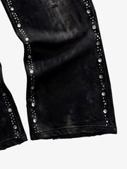 Distressed Rhinestone Sweatpants