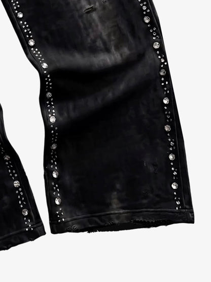 Distressed Rhinestone Sweatpants