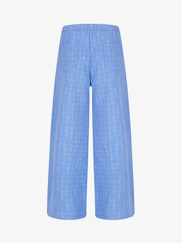 Pleated Plaid Drawstring Pants
