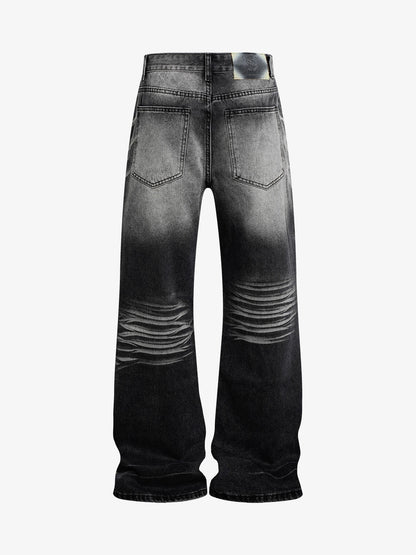 Distressed Washed Jeans