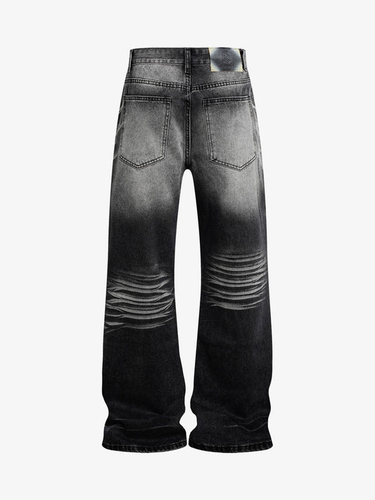 Distressed Washed Jeans