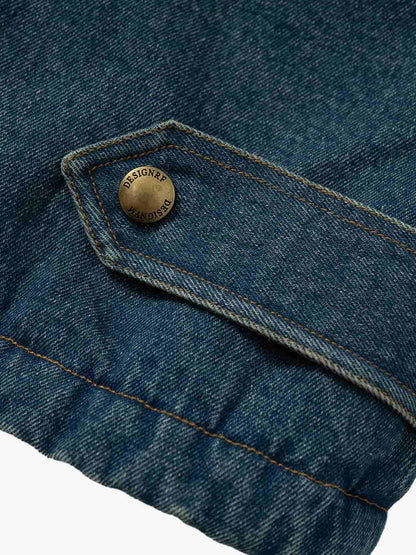 Winter-Ready Corduroy Jacket with Faux Fur Trim for Men 