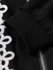 Napoleon Cord Embroidery Baggy Sweatpants