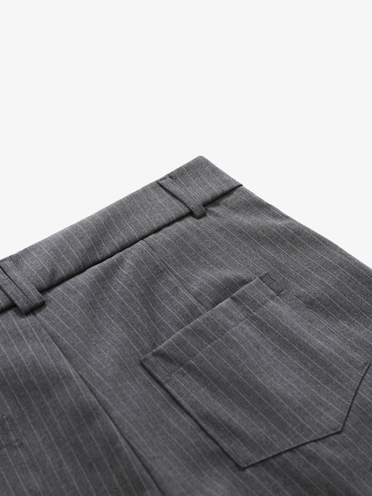 Pinstripe Double-Breasted Pleated Shorts 