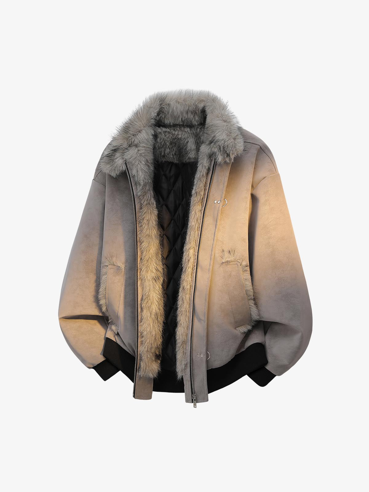 Faux-Fur Collar Padded Jacket