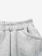Leopard Plush Patchwork Hoodie & Wide-Leg Sweatpants Set