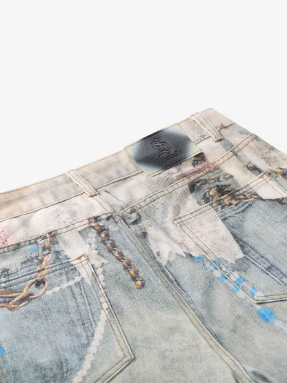 Jewelry Graphic Flared Pants 