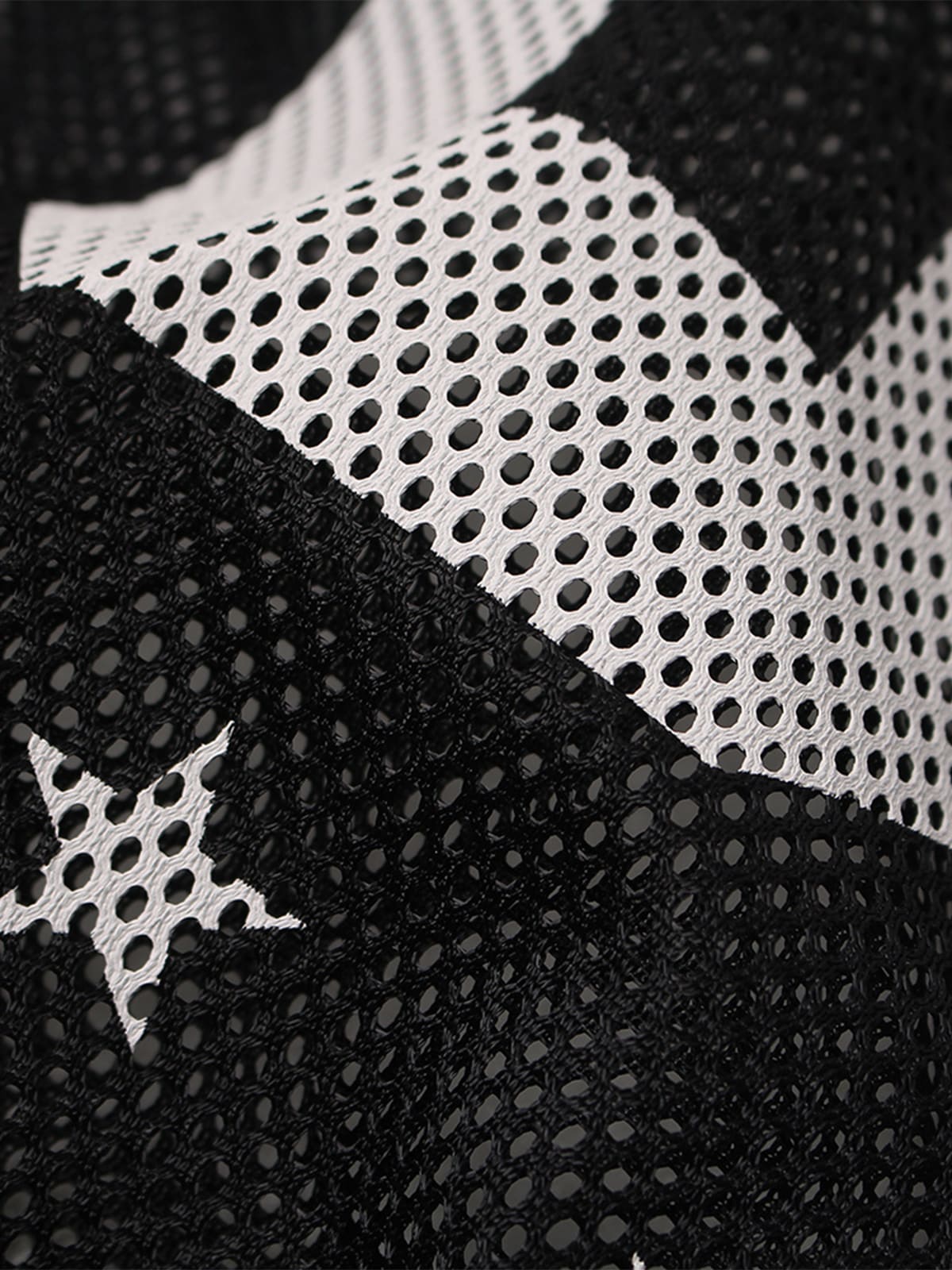 Mesh Jersey T-Shirt with Red Number 03 Print and Stitched Details 