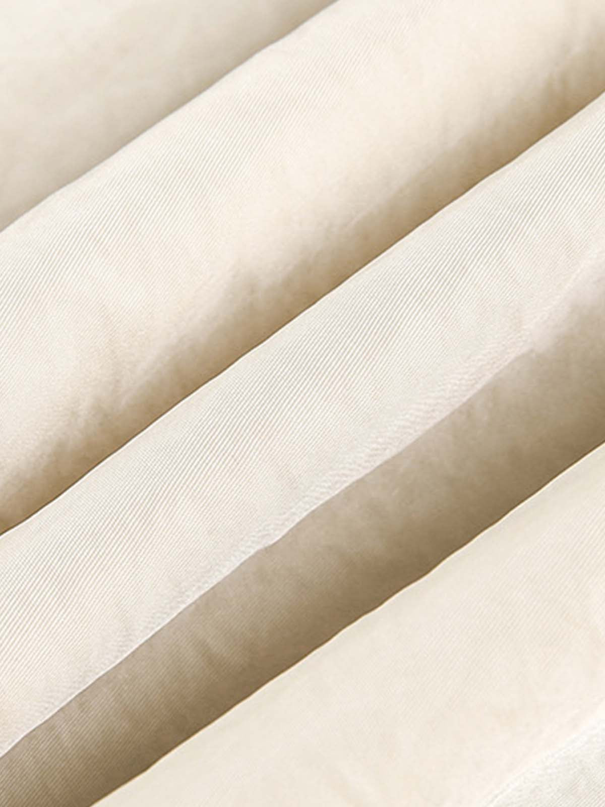 Utility Pleated Sleeve Fold-Over Collar Zip Up Jacket