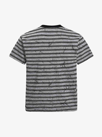 Grunge Striped Distressed Graphic T-Shirt 