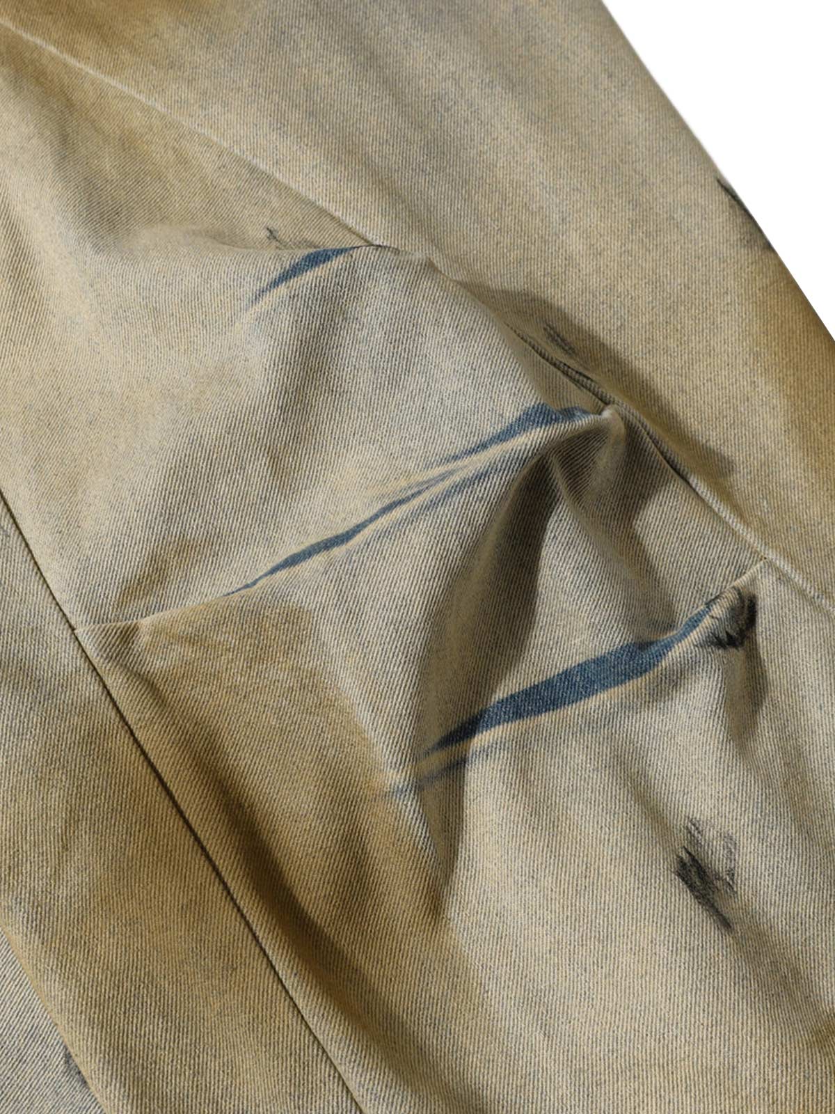 Washed Graffiti Spray Paint Barrel Jeans
