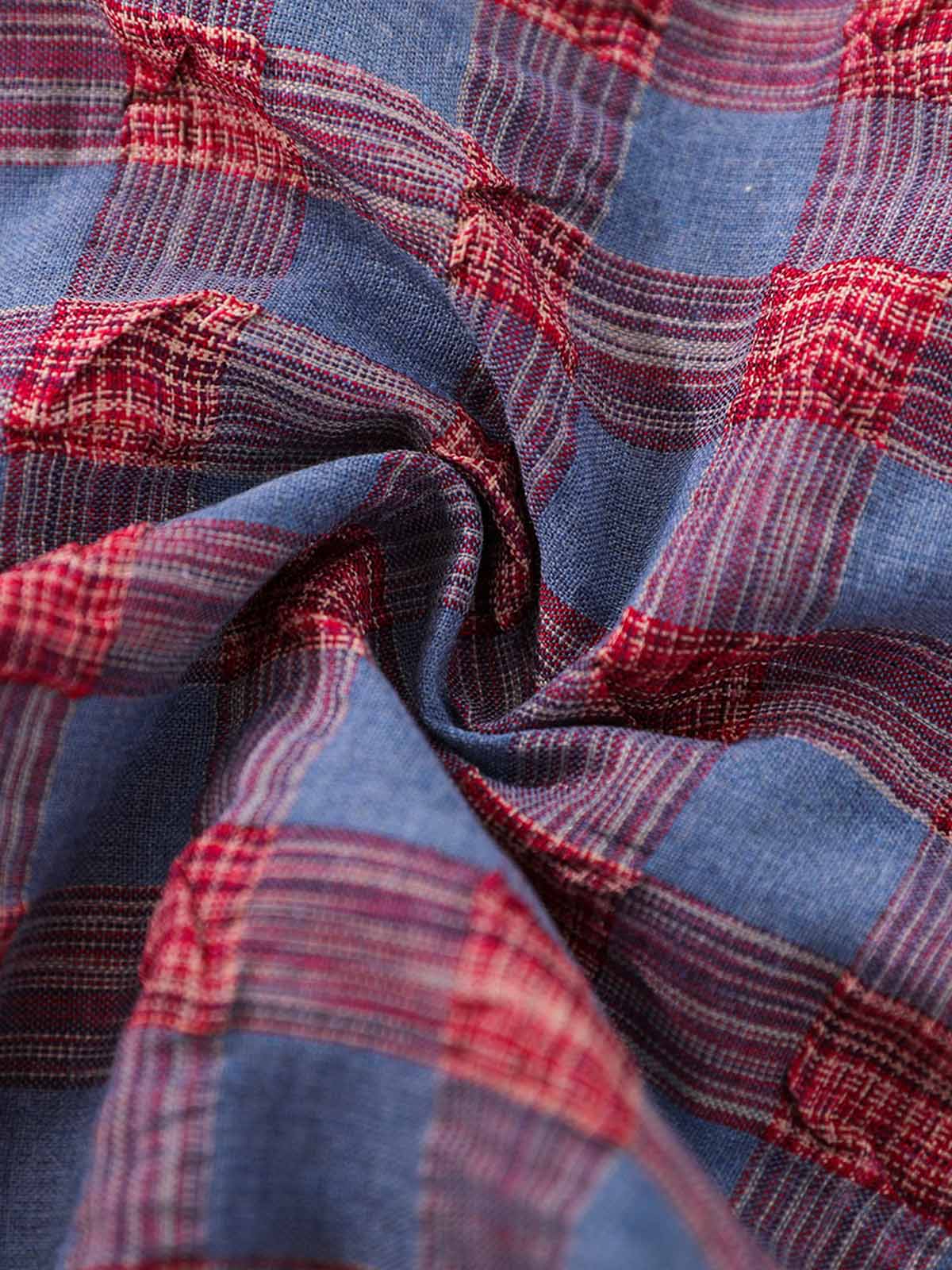 Plaid Color Block Drawstring Sweatpants