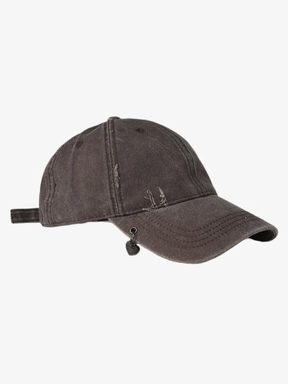 Distressed Charm Detail Cap