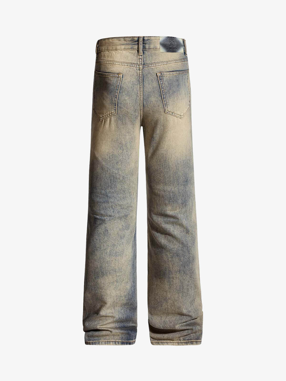 Vintage Distressed Ripped Wide Leg Jeans 