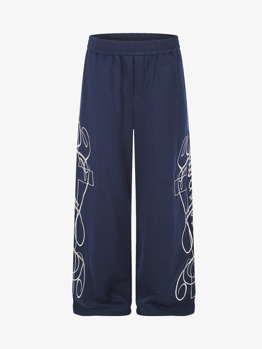 Cross Floral Graphic Sweatpants