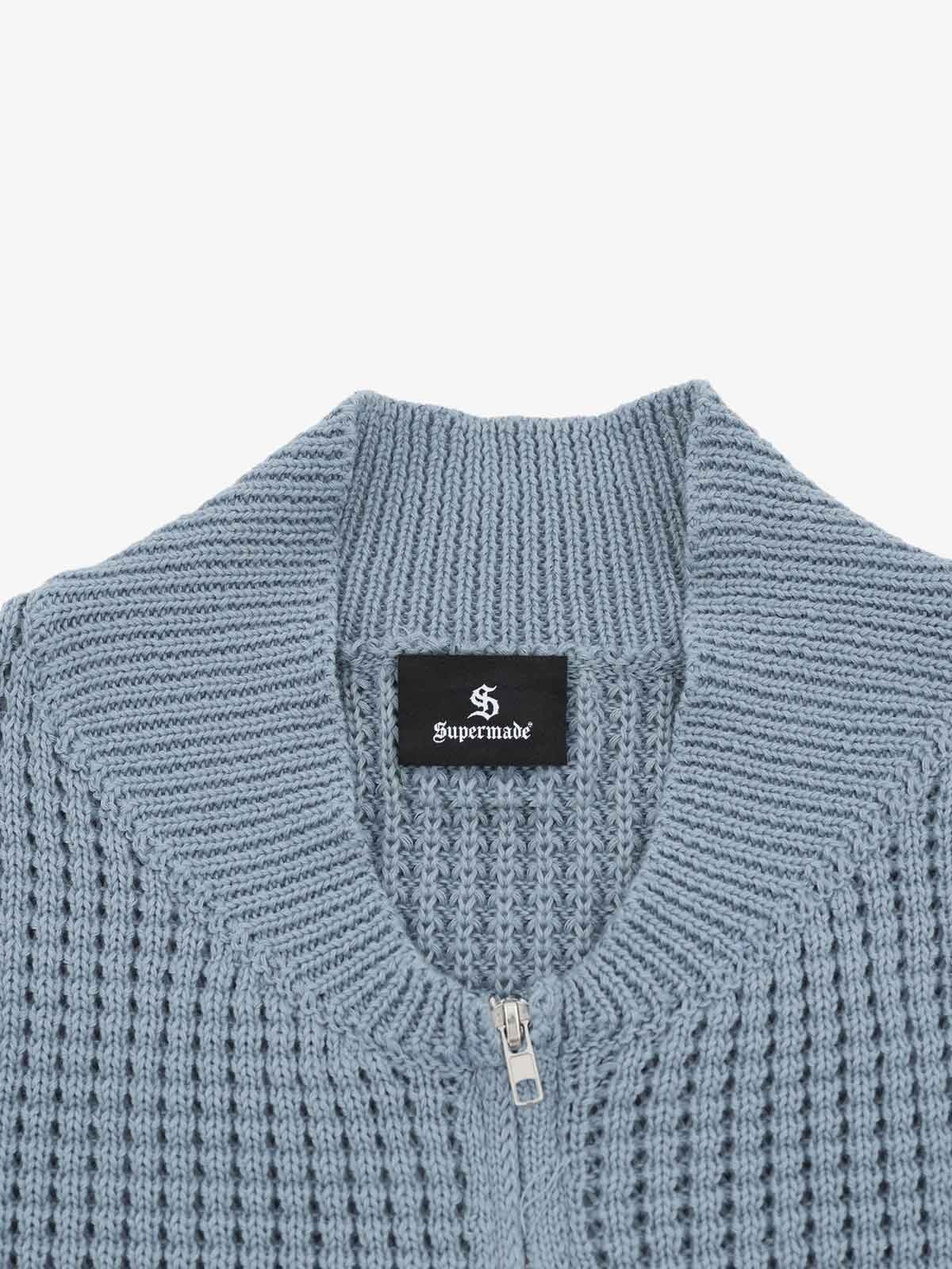 Strickjacke mit Abzeichenknöpfen
