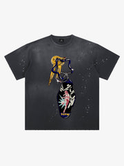 Vintage Keychain Graphic Soccer T-Shirt 