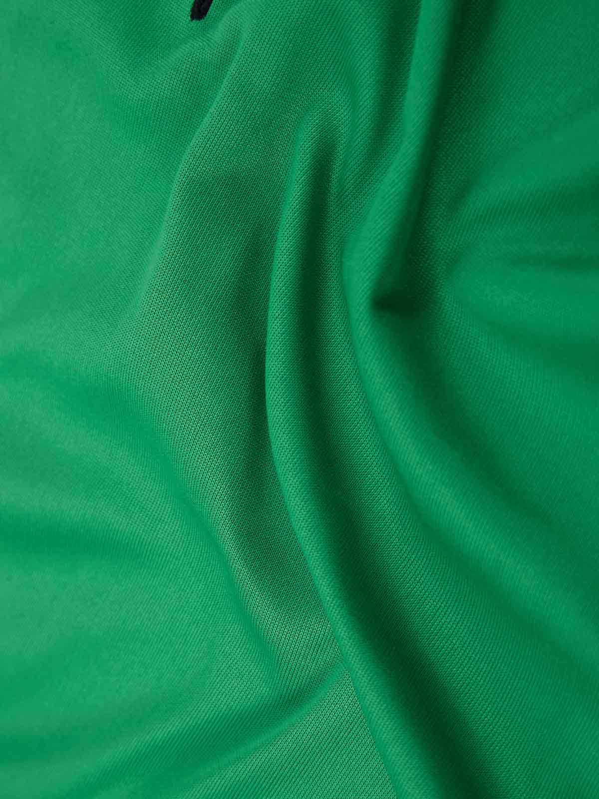 Supermade Color-Blocked V-Neck Embroidered Jersey Short-Sleeved 