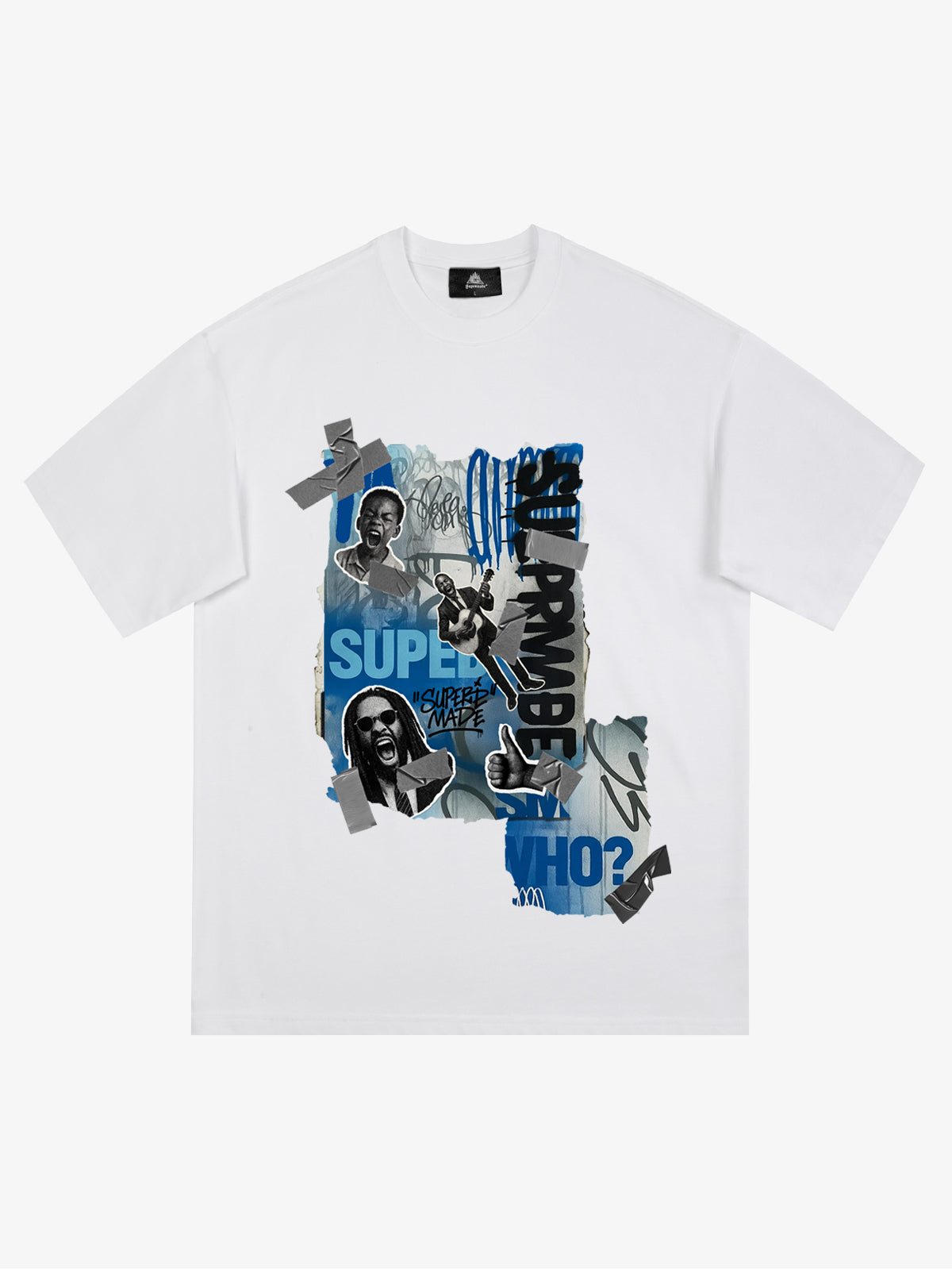 Supermade Trendy Retro Hip-Hop Character T-Shirt 