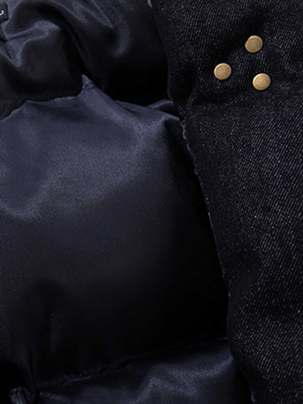 Denim Toggle Detail Bomber Jacket 