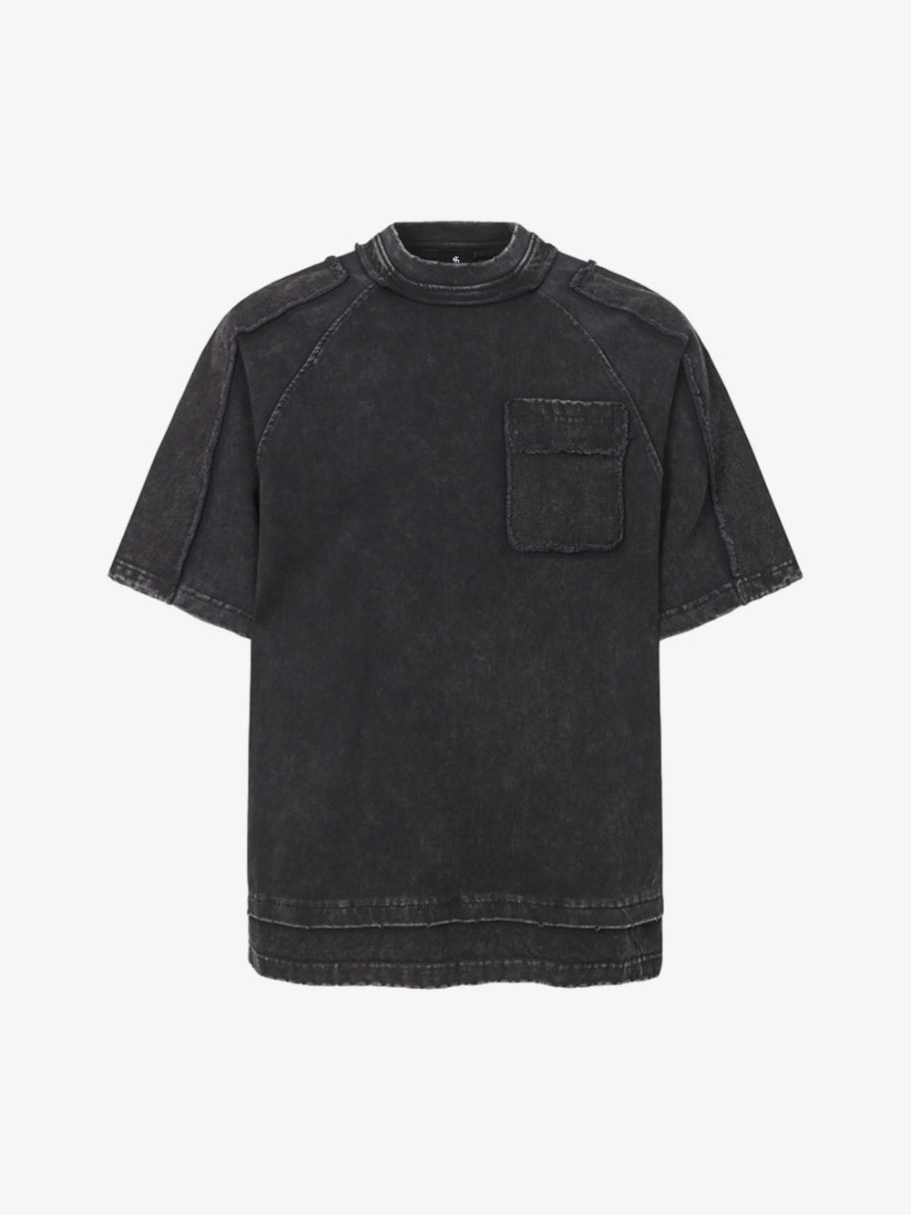 Exposed Seam Washed T Shirt 