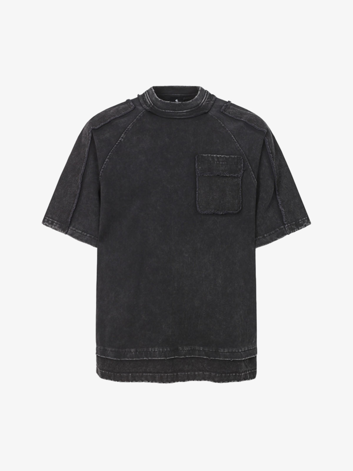 Exposed Seam Washed T Shirt 