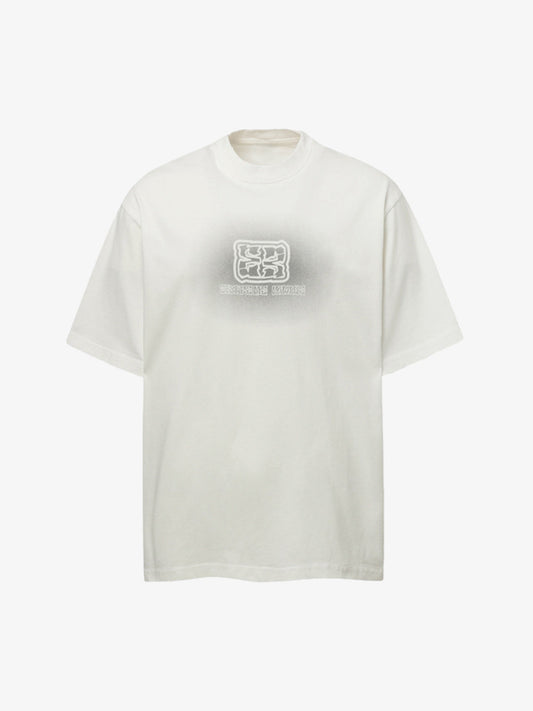 Patch Embroidery Spray Painting Gradient T-shirt 