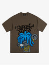 Thesupermade Graffiti Trend Blue Dreadlock Boy T-shirt 