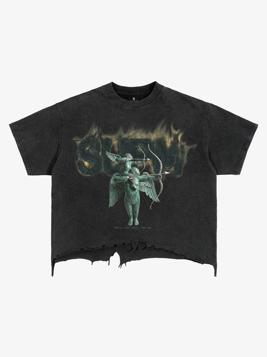 Distressed Art Print Tee
