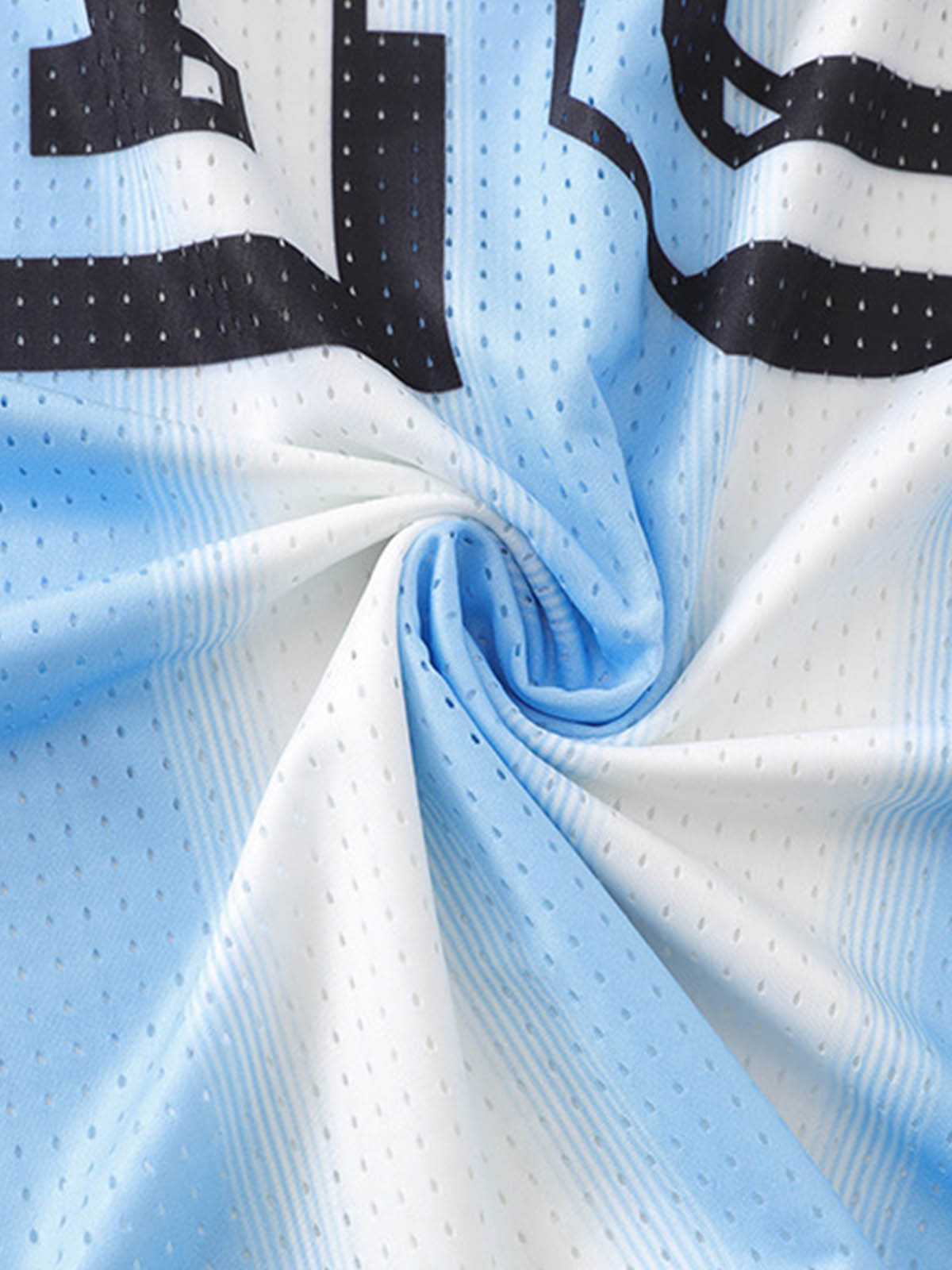 Striped Mesh Soccer Jersey