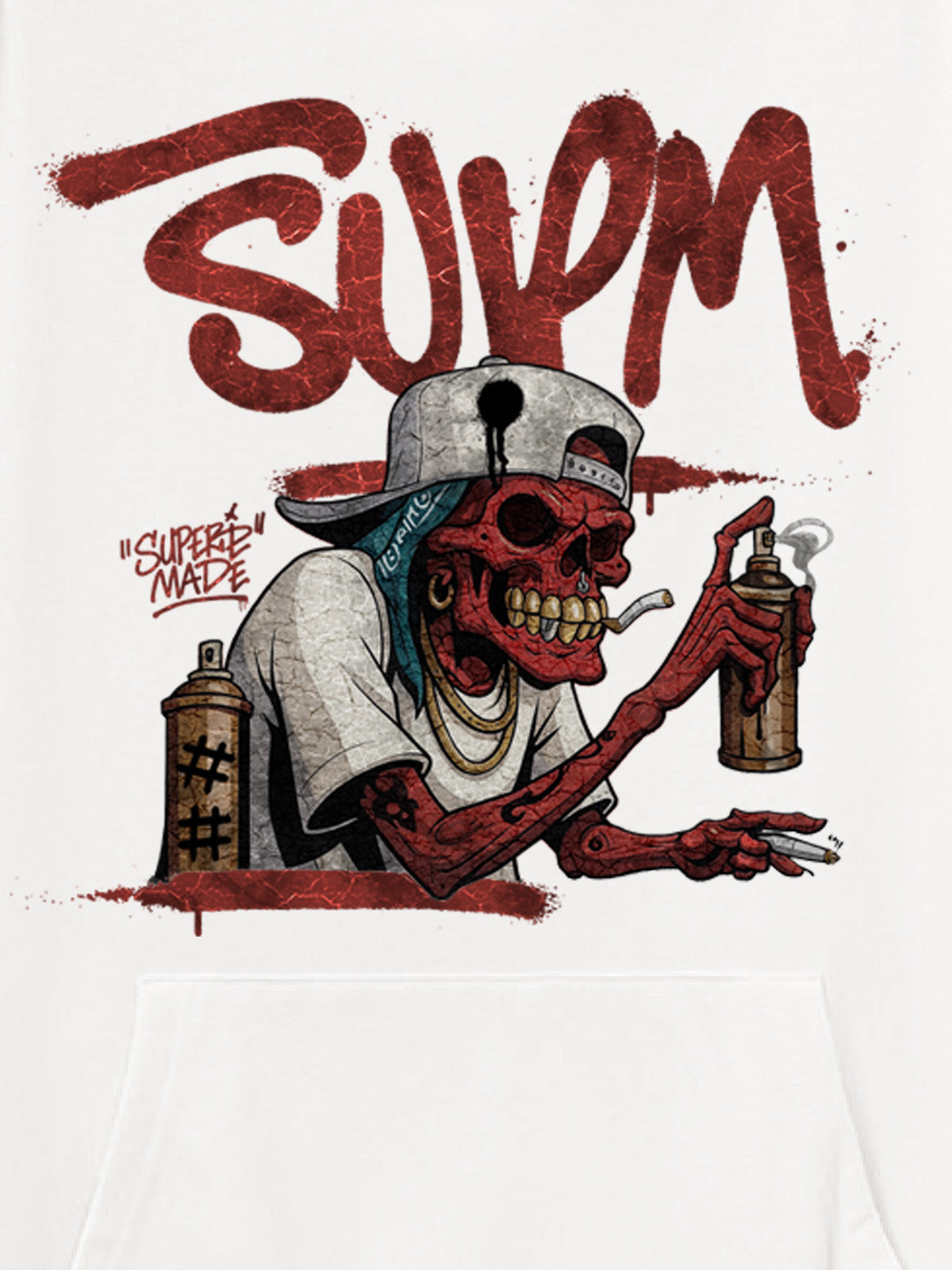 Thesupermade Street Skull Graffiti Master Hoodie 
