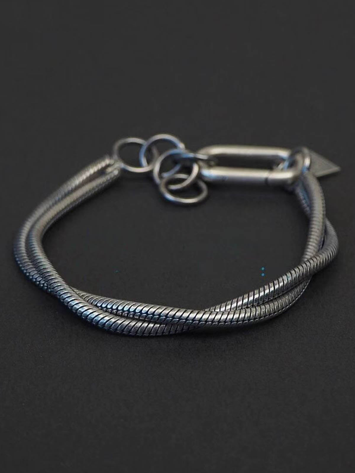 Heavy-Duty Distressed Snake Chain Bracelet 